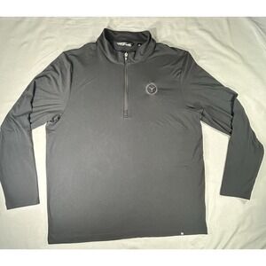 Travis Mathew 1/4 zip pullover black long sleeve men's 2XL